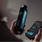 Person holding a hydrogen water bottle and smartphone app displaying water stats
