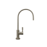 Stainless steel hydrogen water faucet with single handle and curved spout