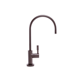 Modern reverse osmosis water filter faucet with curved spout and single lever