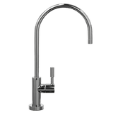 modern chrome kitchen faucet with curved spout for water filtration system