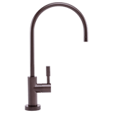 Matte black reverse osmosis water filter faucet with high arc and side handle