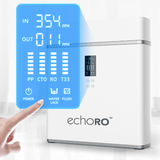 Tankless reverse osmosis water filter with digital display and touch controls