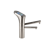 Modern digital kitchen faucet with touch screen and dual spouts for hydrogen water