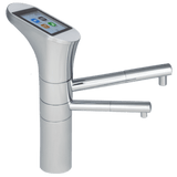 Modern digital faucet with touchscreen for hydrogen water, sleek chrome design