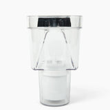 Hydrogen water filter pitcher with transparent container and white filter cartridge