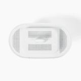 Top view of a white hydrogen water filter cartridge with vented design.